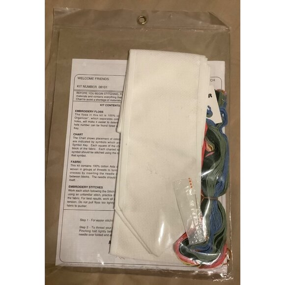 JCA Cross Stitch Bow Ties Door Decor 2 Kits Holiday Cardinals Welcome Friends - Picture 5 of 5